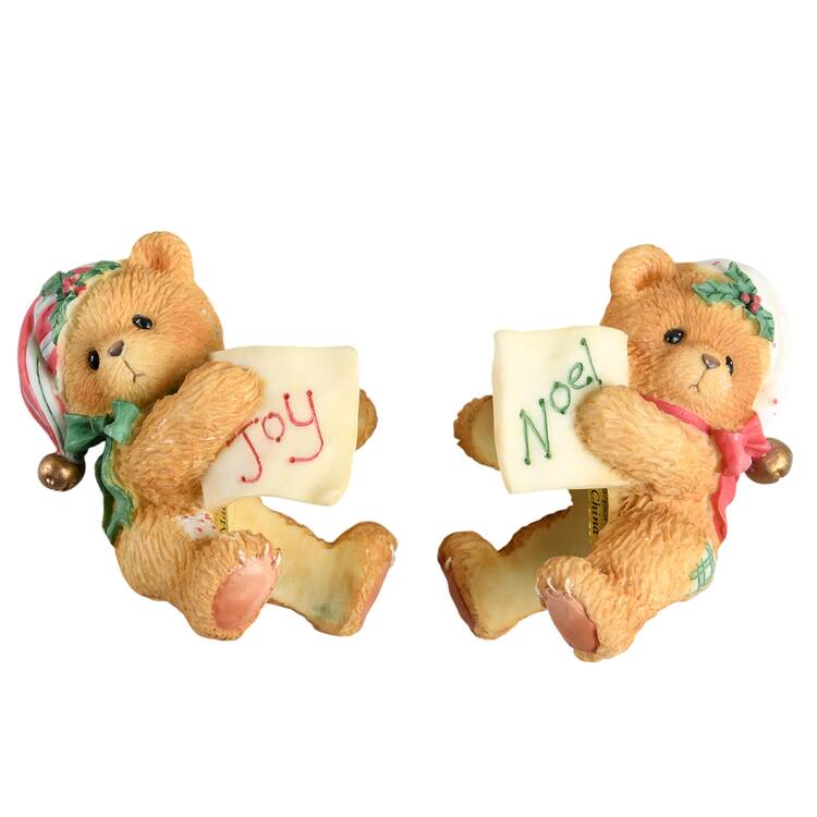 Cherished Teddies Giftware Candle Huggers-Noel & Joy - No Box