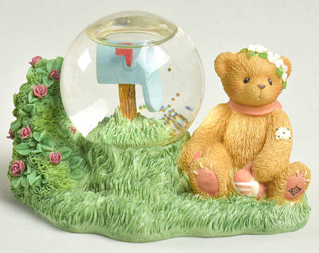 Months of the Year Snowglobes-Cherised Teddies February - Boxed