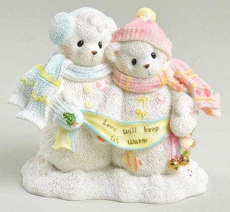 Cherished Teddies Snow Bears Hayward & Effie-Love Will Keep Us Warm - With Box