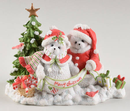 Cherished Teddies Snow Bears Rosie & Onnie-The Warmth Of Love Will Ke - With Box
