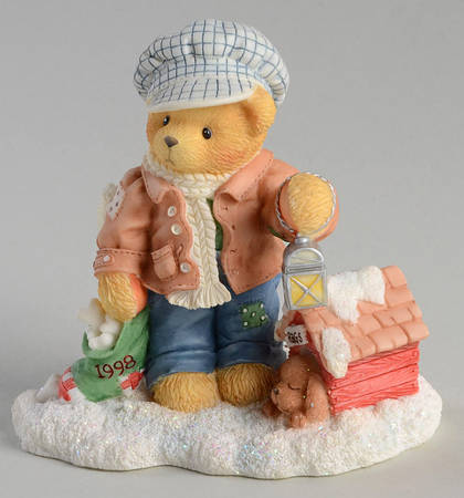 Cherished Teddies Annual Figurine Rich-Always Paws For Holiday Treats - With Box Bx1998