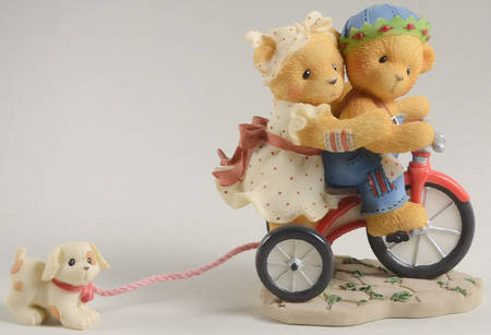 Adoption Center Exclusives-Cherished Teddies Sally & Skip-We Make A Perfect Team - Boxed