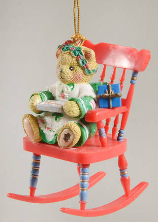 Cherished Teddies Holiday Ornaments Girl Bear Making Cookies  - Boxed