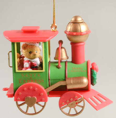 Cherished Teddies Holiday Ornaments Bear On Santa Express Train Dated 1999 - Boxed