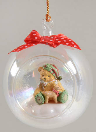 Cherished Teddies Glass Holiday Ornaments by Enesco