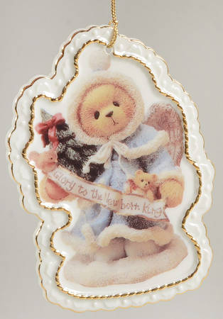 Cherished Teddies Porcelain Ornaments Angelic Wishes For You - Boxed