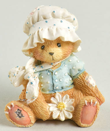 Cherished Teddies Easter & Spring Girl With White Hat And Flower - Boxed