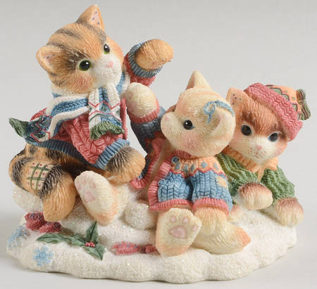 Calico Kittens Christmas Three Little Kittens - Boxed