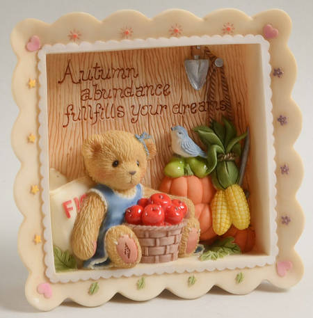 Cherished Teddies Shadow Box Autumn Abundance-Fulfill Your Dreams - Boxed