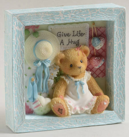 Cherished Teddies Shadow Box Country Charm - Boxed