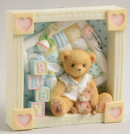 Cherished Teddies Shadow Box Oh Baby - Boxed