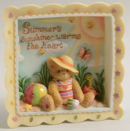 Cherished Teddies Shadow Box Summer's Sunshine-Warms The Heart - Boxed