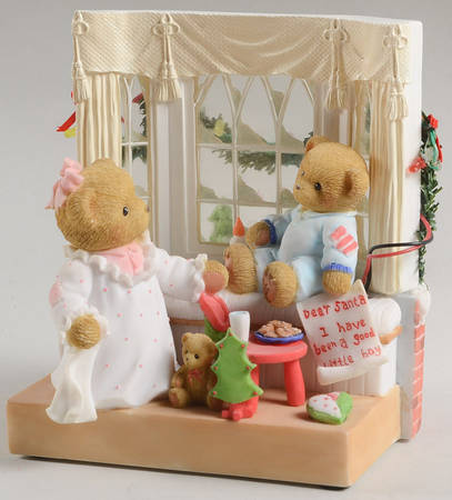 Cherished Teddies Christmas Musicals Glenda & Don-Christmas Eve Is A Night - Boxed