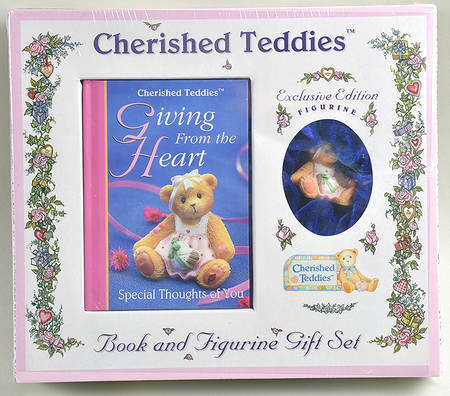 Book & Figurine-Cherished Teddies Giving From The Heart - With Box