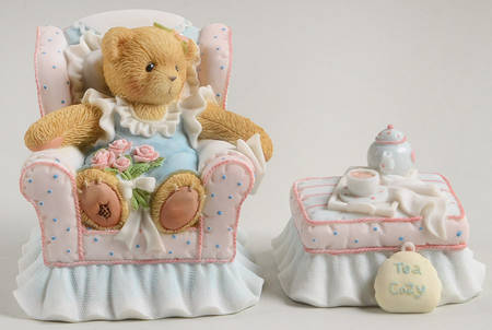 Family Cherished Teddies Mom, You're Tea-Rific-Set Of 2  - Boxed