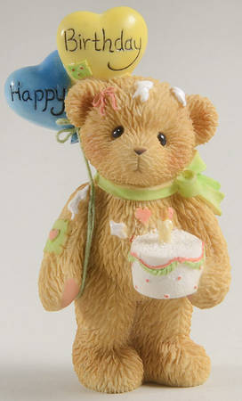 Teddies To Cherish - Sentiments Happy Birthday-Ballons - Boxed