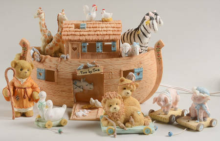 Cherished Teddies Anniversaries Noah Ark - Set Of 6 - Boxed