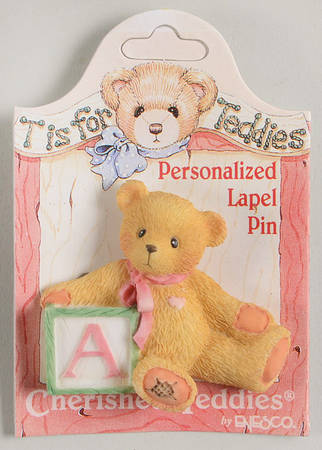 T Is for Teddies Teddie With Block Lapel Pin-A - No Box