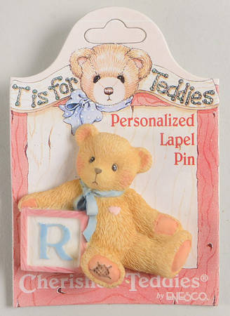 T Is for Teddies Teddie With Block Lapel Pin-R - No Box
