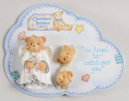Cherished Teddies Pin and Earring Angel To Watch Over You  - No Box