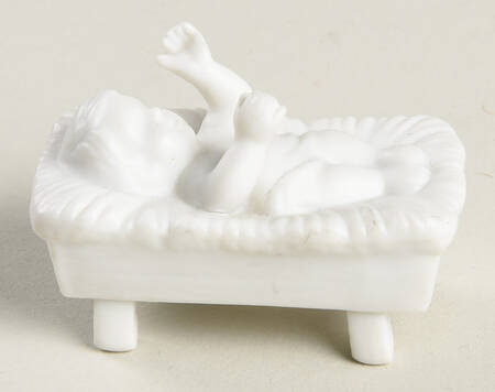 White Bisque Nativity Baby Jesus - No Box