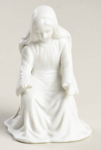 White Bisque Nativity Mary - No Box