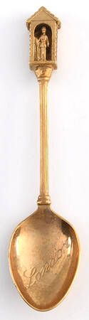 Goldplated Souvenir Spoons Palace Guard London - No Box