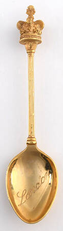 Goldplated Souvenir Spoons Crown London - No Box