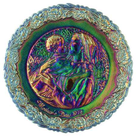 Mother'S Day Plate-Carnival Glass Madonna Of The Grotto - Boxed