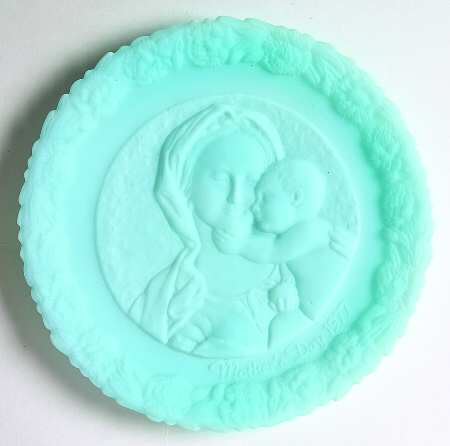 Mother'S Day-Blue Satin Madonna & Child With Pomegranate - Boxed