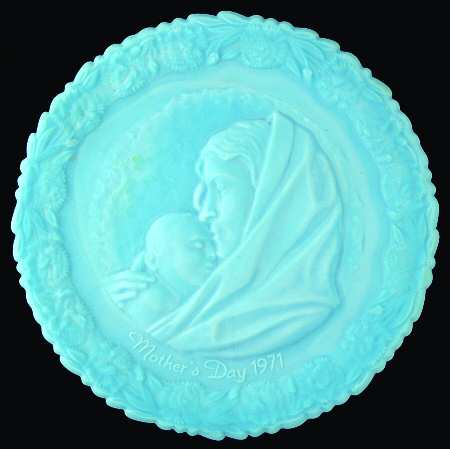 Mother'S Day-Blue Satin Madonna With Sleeping Child - With Box