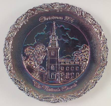 Fenton Christmas Plate-Carnival Nation's Church - Boxed