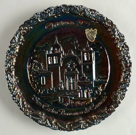 Fenton Christmas Plate-Carnival San Carlos Boromeo De Carmelo - Boxed