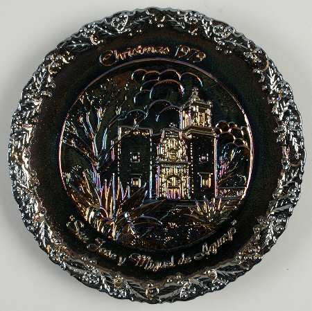 Fenton Christmas Plate-Carnival San Jose Y Miguel De Aquayo - No Box