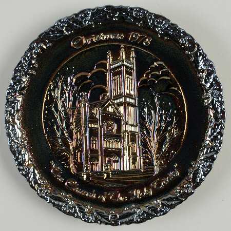 Fenton Christmas Plate-Carnival The Church Of The Holy Trinity - No Box