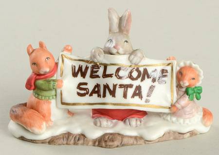 Holiday Hamlet Welcome Santa Banner - Boxed