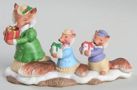 Holiday Hamlet Delivering Gifts - Boxed