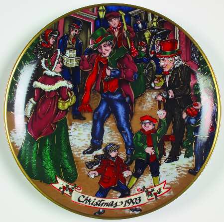 Fitz & Floyd Annual Christmas Plate A Christmas Carol - Boxed