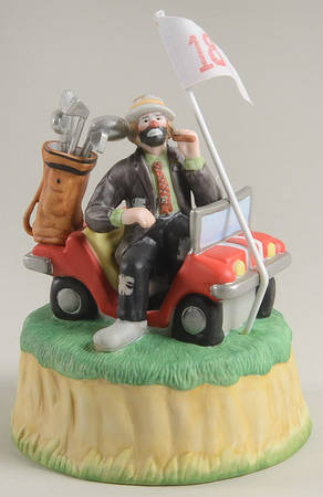 Flambro Musical Figurine My Way - Golf Cart - Boxed
