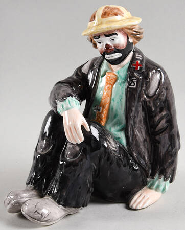 Emmett Kelly Jr-Figurine Bookend - Emmett Sitting - No Box