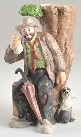 Emmett Kelly Jr-Figurine Emmett Kelly Tree Vase - Boxed