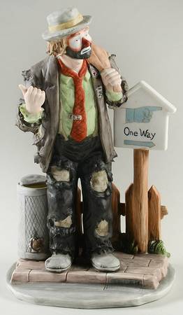 Emmett Kelly Jr-Figurine On The Road Again - No Box