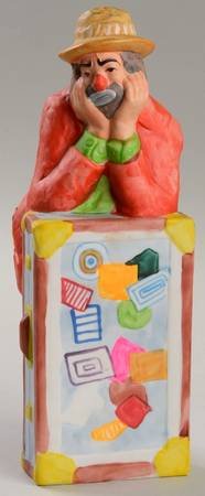 Emmett Kelly Jr-Figurine Clown With Suitcase - No Box