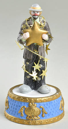 Flambro Musical Figurine The Entertainer-With Gold Star - Boxed