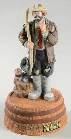 Flambro Musical Figurine Fisherman - No Box
