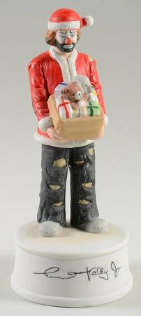 Flambro Musical Figurine Santa With Gifts-We Wish You A Merry Chr - Boxed