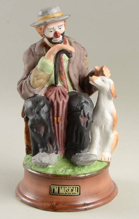 Flambro Musical Figurine Send In The Clowns - Boxed