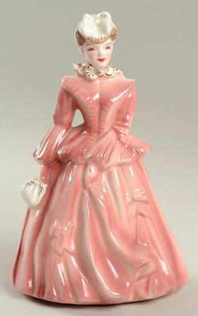 Florence Ceramics Figurine Sarah-Pink With White Trim - No Box