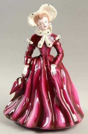 Florence Ceramics Figurine Delores-Maroon - No Box
