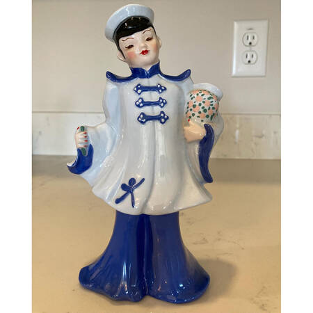 Florence Ceramics Figurine Chinese Boy-Blue - No Box
